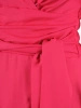 Elegancka suknia wieczorowa maxi w odcieniu amarantu – rozkloszowany dół z kobiecym wiązaniem 35948