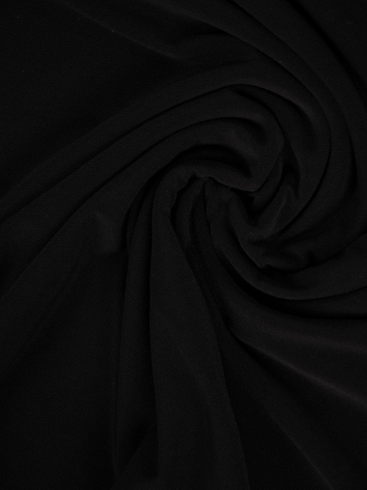 Sukienka damska Euzebia II, czarna kreacja w fasonie maskującym brzuch.