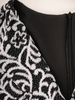 Czarna sukienka damska, elegancka kreacja z kopertowym dekoltem, plus size 37666