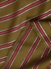 Elegancka bluzka wiskozowa w paski khaki – prosty fason ze srebrną nitką 41443