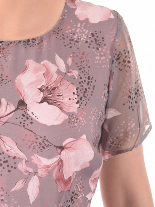 Kostium damski na wesele w kwiaty – elegancka garsonka z żakietem wysmuklająca sylwetkę 33203