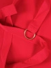 Elegancka sukienka koktajlowa w kolorze amarantowym – prosty krój z paskiem wysmuklający sylwetkę 38981