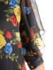 Elegancka sukienka trapezowa w kwiaty z falbaną – swobodny fason z rękawem 3/4 do pracy i na co dzień 33749