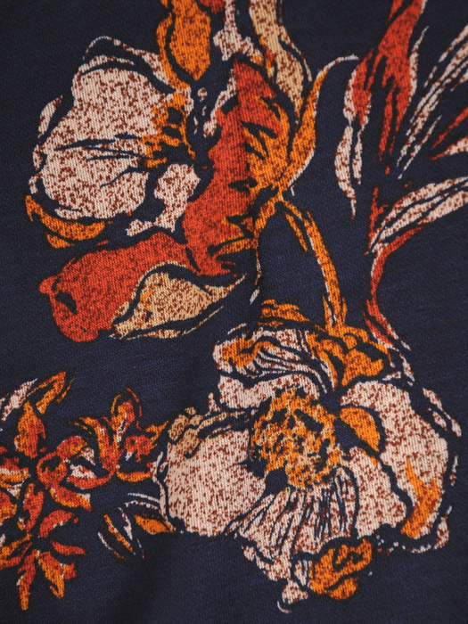 Jesienna sukienka damska w oryginalnym, kwiatowym wzorze 30959