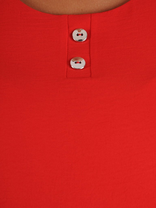 Bawełniana bluzka z luźnymi, podwijanymi rękawami 22101