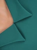 Sukienka wizytowa midi w odcieniu butelkowej zieleni – prosty krój wysmuklający sylwetkę 38656