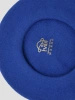 Elegancki beret damski wełniany szafirowy – francuski fason z antenką na jesień i zimę 40858