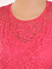 Sukienka koktajlowa maksi, amarantowa kreacja z koronkową górą 30876