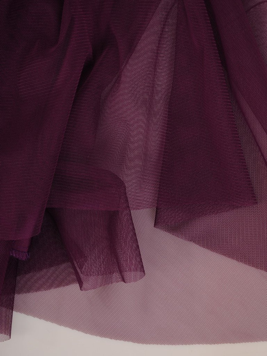 Fioletowa sukienka gorsetowa, kreacja z tkaniny i tiulu 24885