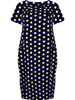 Sukienka tuba Mirona XX, wyszczuplająca kreacja maskująca brzuch.