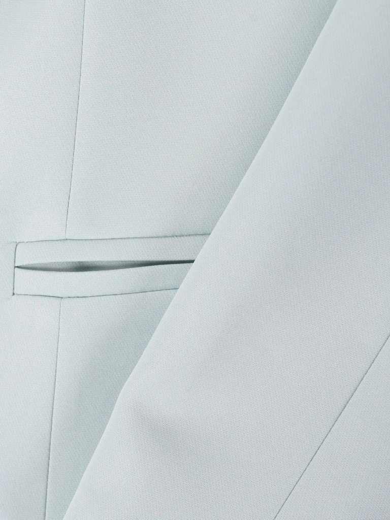 Elegancki żakiet damski do sukienki miętowy – prosty krój subtelnie modelujący sylwetkę 40016