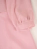 Suknia wieczorowa maxi w kolorze brudnego różu na wesele – kopertowy dekolt z rozciętymi rękawami 36501