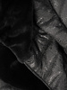 Czarna kurtka damska z futerkowym kapturem 34464