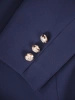 Elegancka marynarka damska do sukienki granatowa – prosty krój z dwurzędowym zapięciem 37098