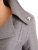 Nowoczesny wełniany płaszcz z ozdobnymi guzikami 34115	