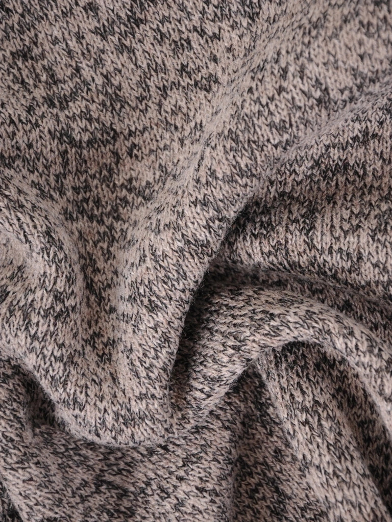 Elegancki sweter damski rozpinany na zamek – prosty krój ze wstawkami z ekoskóry 38977