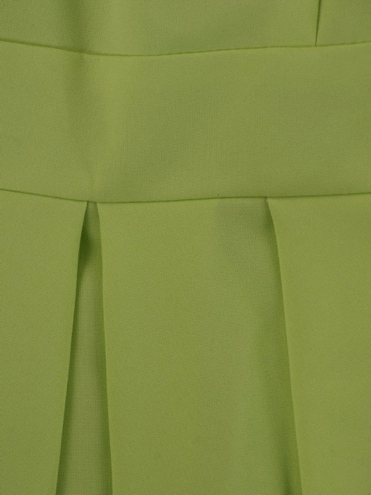 Zielona sukienka tulipan z kokardą – elegancki fason midi z kieszeniami 4078