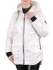 Biała kurtka zimowa z ozdobnym pikowaniem 35260