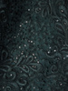 Kopertowa sukienka maxi, zielona kreacja z koronkowym topem 30593