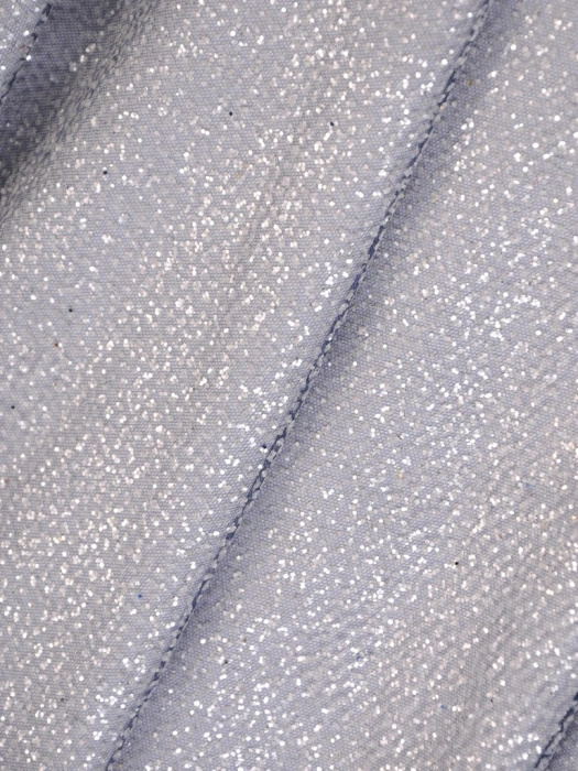 Popielata sukienka balowa maxi z dekoltem w serek – rozkloszowany fason ze srebrnym połyskiem 30802