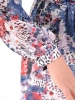 Rozkloszowana sukienka maxi w motyw floralny i panterkę – pasek w talii i kopertowy dekolt 38022