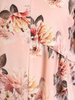 Luźna sukienka z tkaniny, zwiewna kreacja w modny, kwiatowy wzór 33107