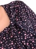 Wizytowa bluzka damska w groszki o prostym fasonie – eleganckie wiązanie pod szyją i szykowny detal 41402