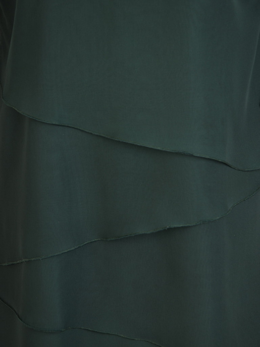 Warstwowa sukienka z szyfonu, kreacja z koronkowym karczkiem 31909