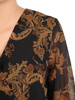 Rozkloszowana sukienka z szyfonu, kopertowa kreacja z paskiem 30599