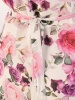 Elegancka sukienka maxi w kwiaty z rozkloszowanym dołem – kobiecy krój z wiązaniem modelującym talię 34523