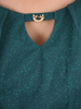 Brokatowa sukienka w kolorze butelkowej zieleni 37278