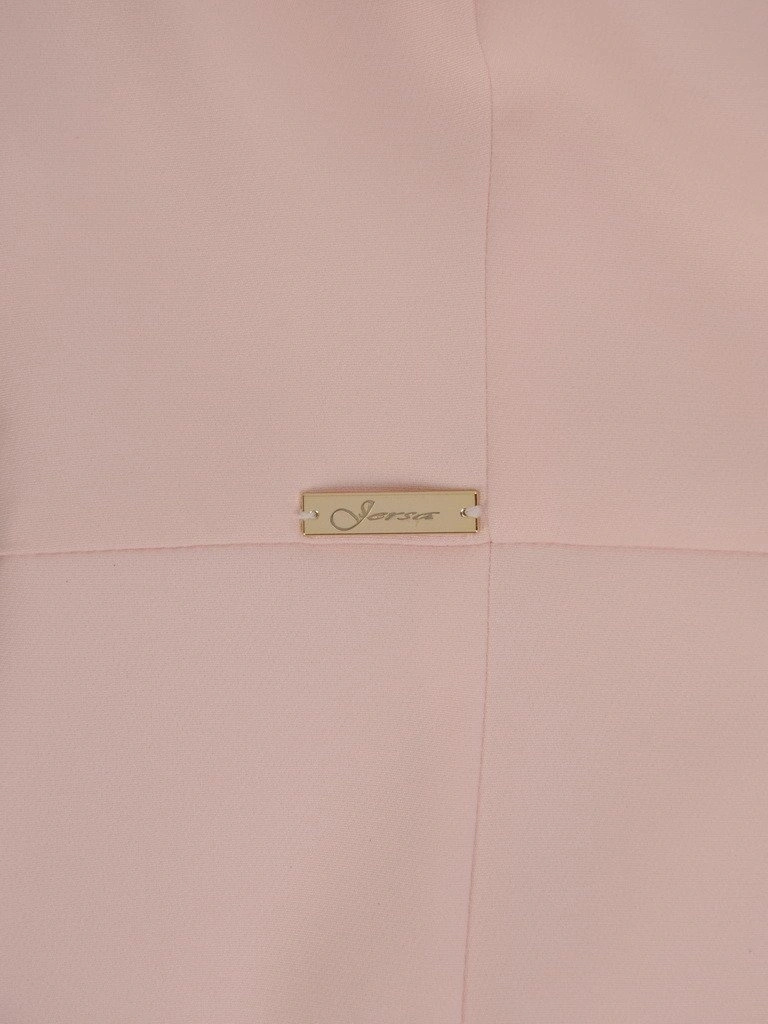 Elegancka suknia wieczorowa maxi pudrowy róż – prosty fason z zaszewkami modelującymi sylwetkę 20665
