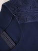 Granatowa garsonka damska z koronkową spódnicą 35603