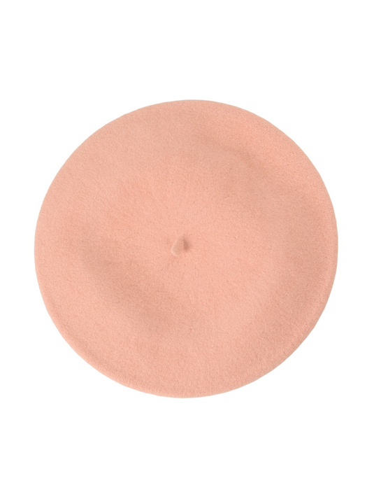 Elegancki beret damski z wełny merynosów morelowy – fason francuski zapewniający ciepło 41050