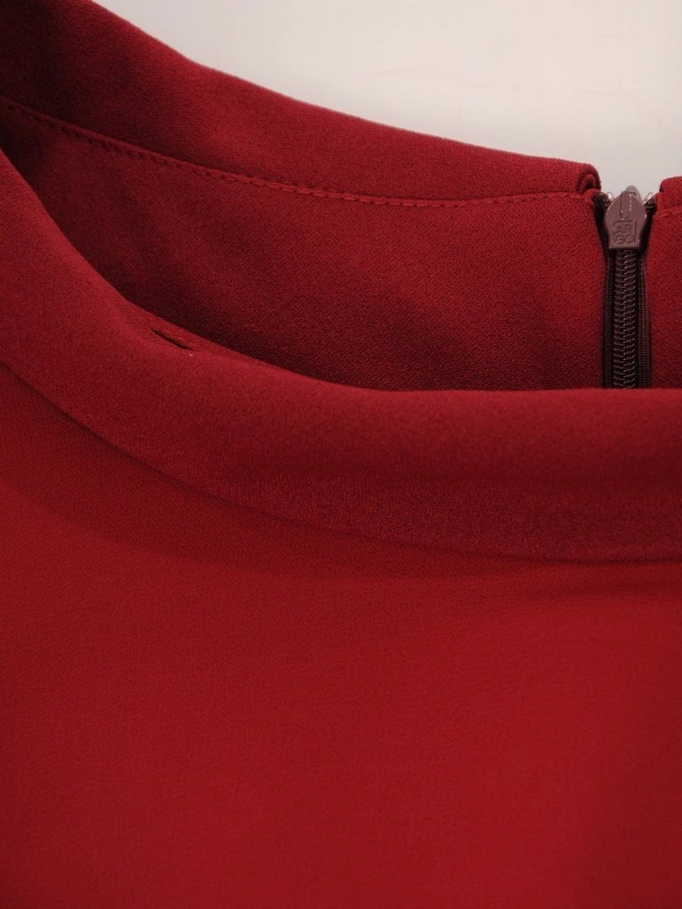 Bordowa bluzka wizytowa o prostym kroju – elegancki półgolf i zwiewne rękawy na święta 27252