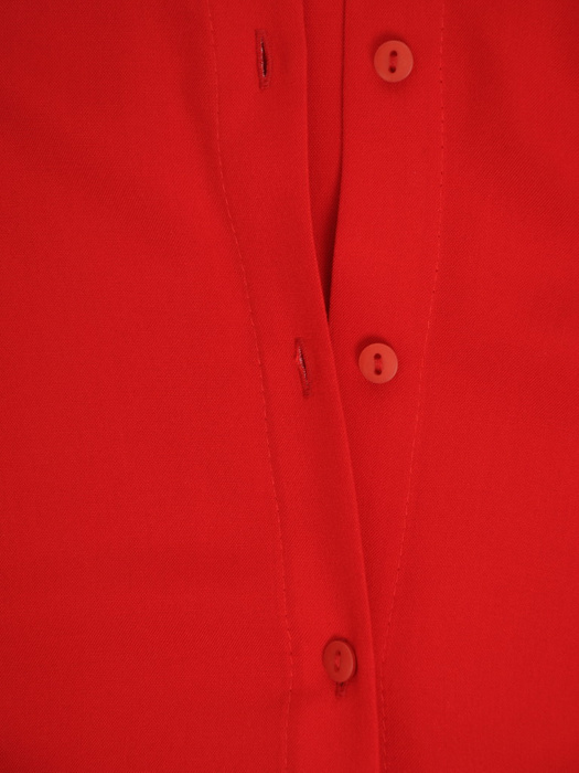 Czerwona, elegancka koszula damska z kołnierzykiem 30574