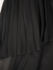 Sukienka damska, czarna kreacja z plisowanymi rękawami 34696