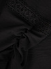 Elegancka czarna bluzka z ozdobnymi rękawami 27091