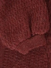 Elegancki sweter damski rozpinany w kolorze bordo – prosty krój z kapturem na chłodne dni 42173