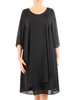 Zwiewna, szyfonowa sukienka w kolorze czarnym 34207
