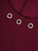 Sukienka z ozdobnymi kółkami, modna kreacja w kolorze fioletowym 23225
