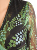 Kopertowa sukienka z szyfonu, rozkloszowana kreacja z paskiem 34155