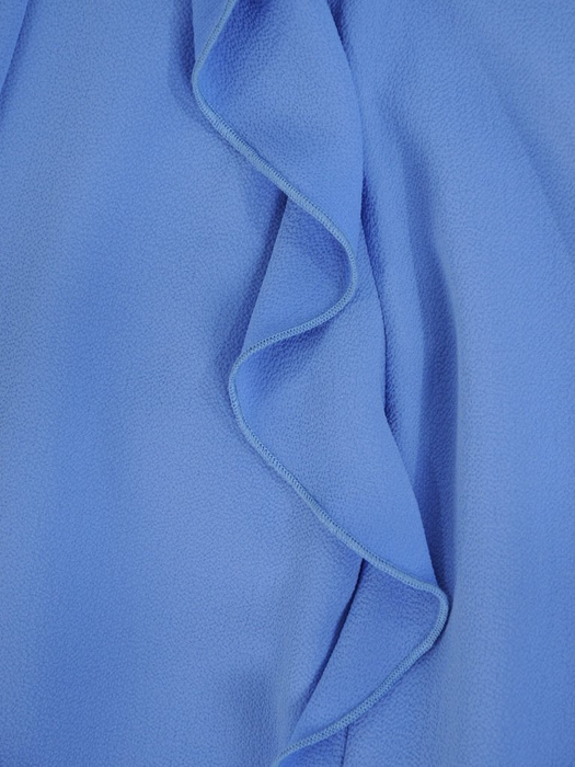 Niebieska sukienka damska, zwiewna kreacja z falbankami 29796