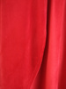 Rozkloszowana sukienka welurowa, czerwona kreacja kopertowa 32012