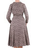 Sukienka w wyszczuplającym fasonie, modna kreacja z kołnierzem 35289
