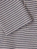 Elegancka granatowa sukienka w pepitkę do pracy – prosty fason midi wysmuklający sylwetkę 40983