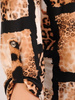Bluzka, tunika w zwierzęcy wzór z rozpinanym dekoltem 30987