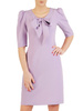 Elegancka sukienka z wiązaną kokardą i bufiastymi rękawami 29150