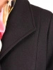 Elegancki płaszcz damski na jesień i zimę czarny – klasyczny krój optycznie wysmuklający sylwetkę 41510