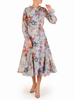 Wyszczuplająca sukienka maxi, kreacja w kolorowe kwiaty 28169